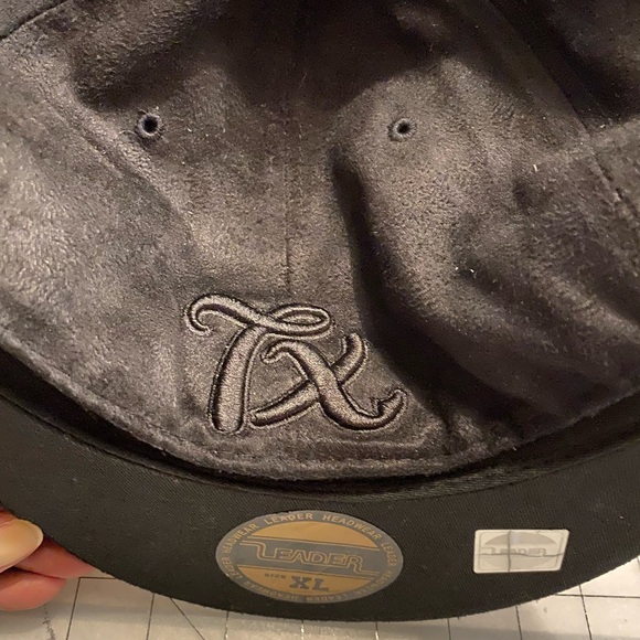 BUY ONE GET ONE FREE Embossed Embroidered TX Cap - Black Suede Style - Picture 5 of 7